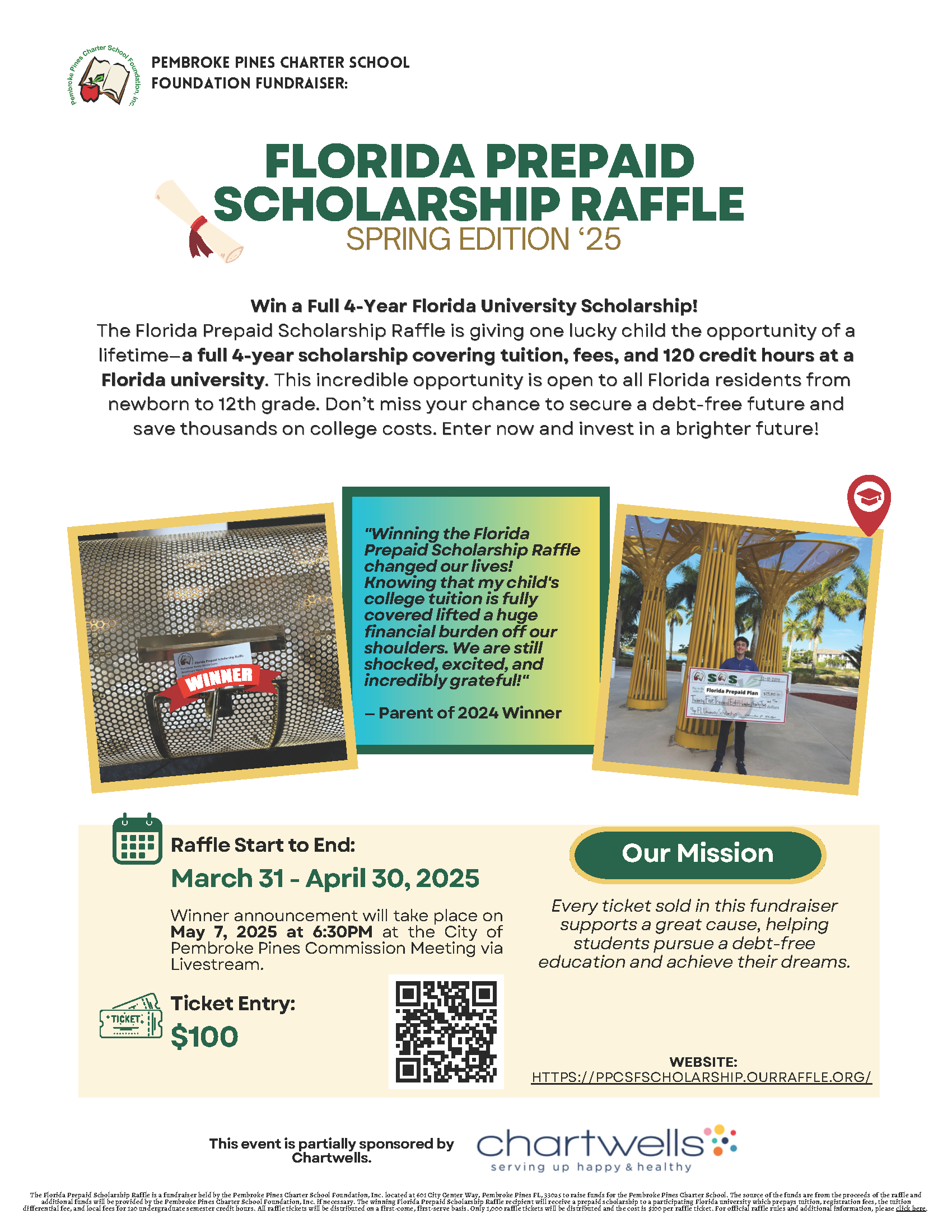 2025 PPCSF Spring FL Prepaid Scholarship Raffle - Flyer