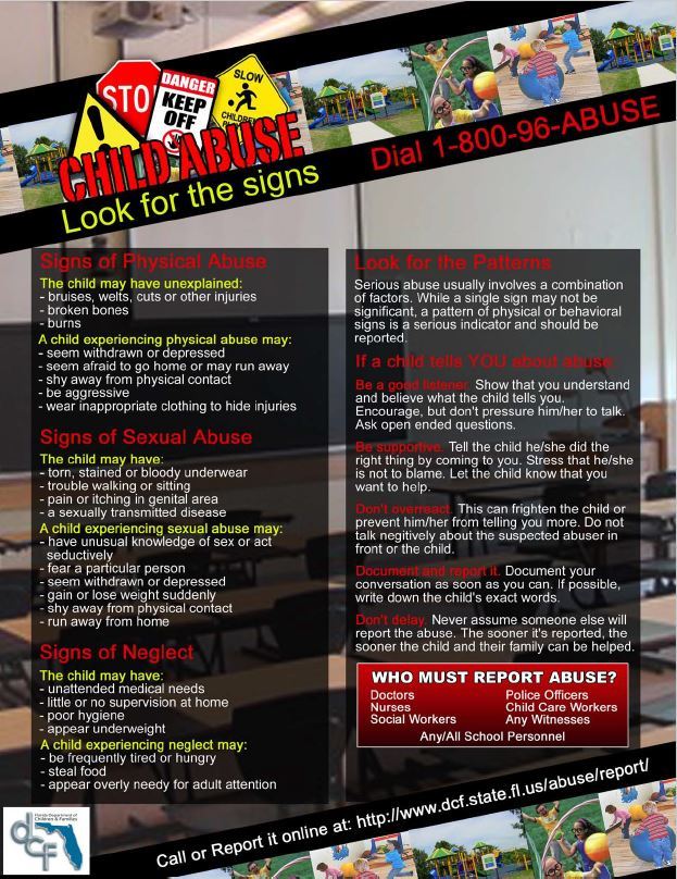 Look for the Signs - Child Abuse Flyer